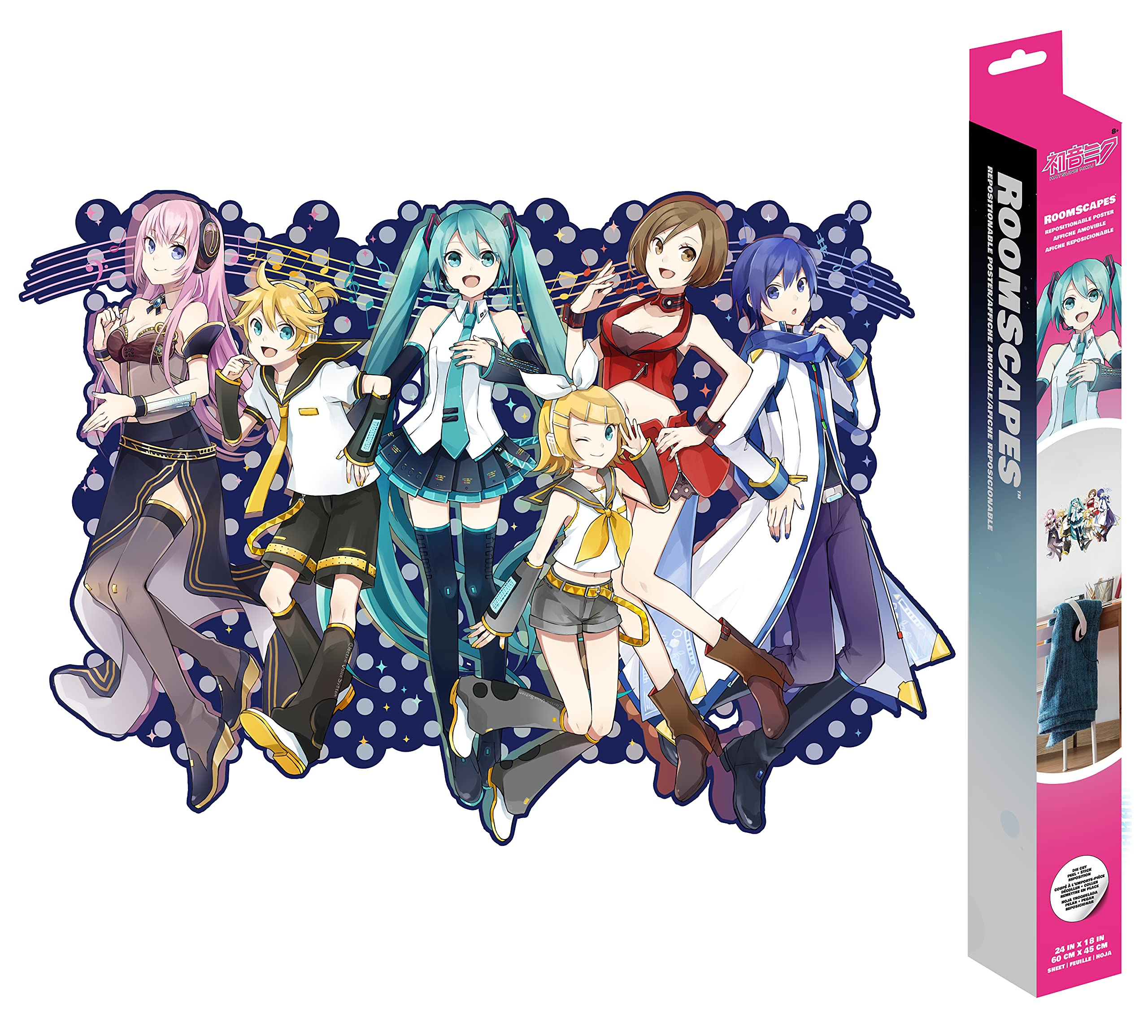 Trends International Hatsune Miku RoomScapes Poster Decal-18" x 24", Multi Color