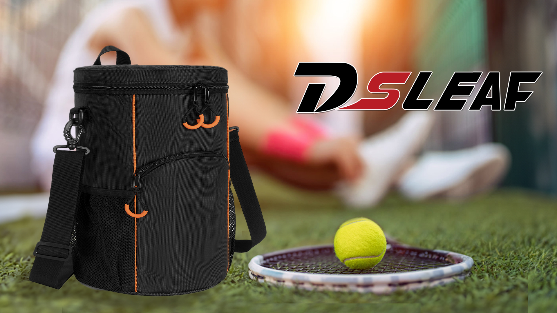 Sac à Balles Sportives Multifonction - Pour Tennis, Baseball, Lacrosse - Fond Renforcé, Bandoulière, Plusieurs Poches - 12