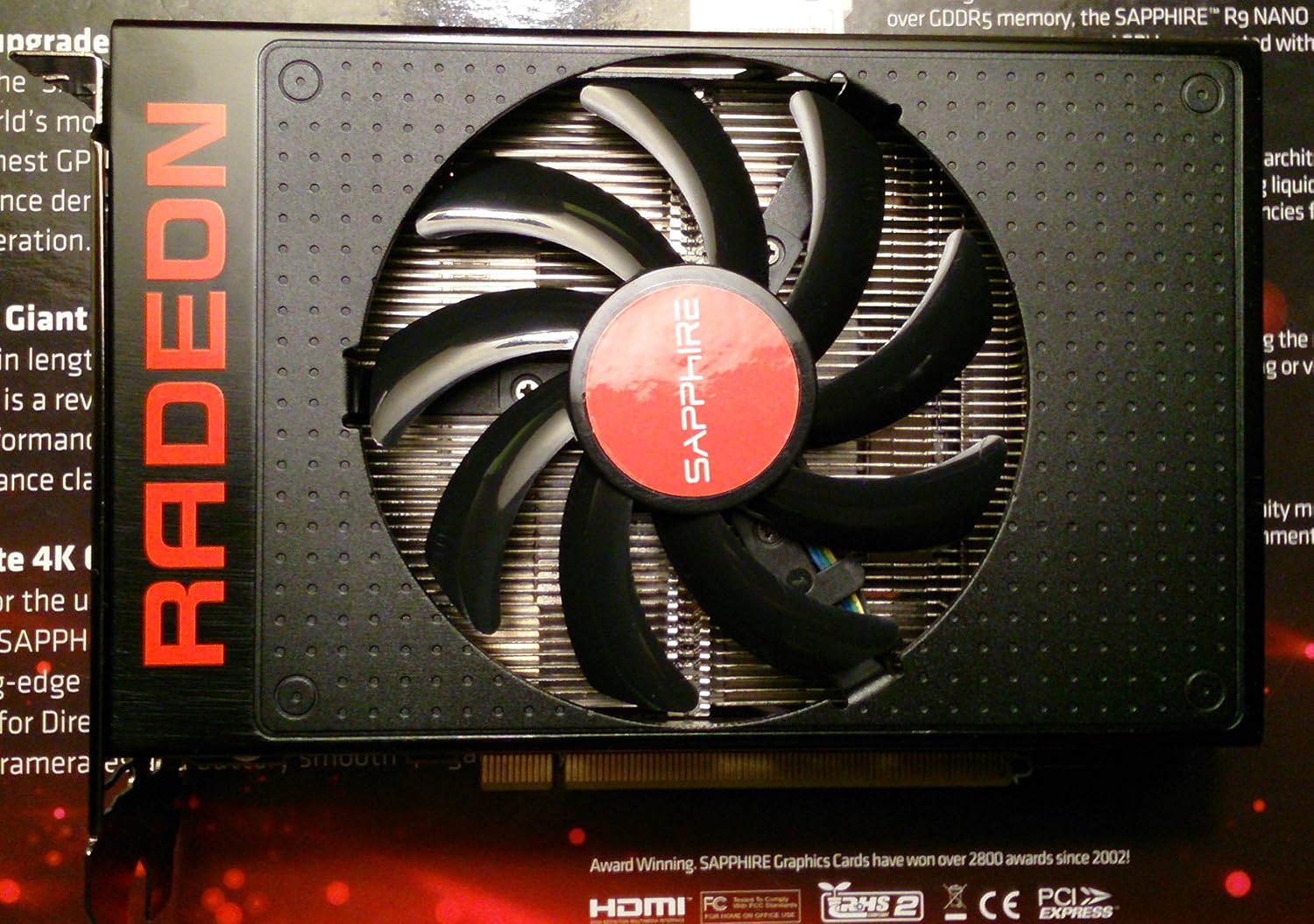 Sapphire Radeon R9 Nano 4GB HBM HDMI/Triple DP PCI-Express Graphics Card 21249-00-40G