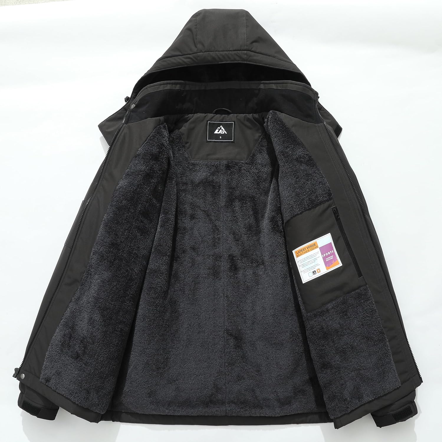 Men's Winter Waterproof Ski Jacket,Warm Snowboarding Coat Snow Windbreaker Hooded for Hiking - Image 4