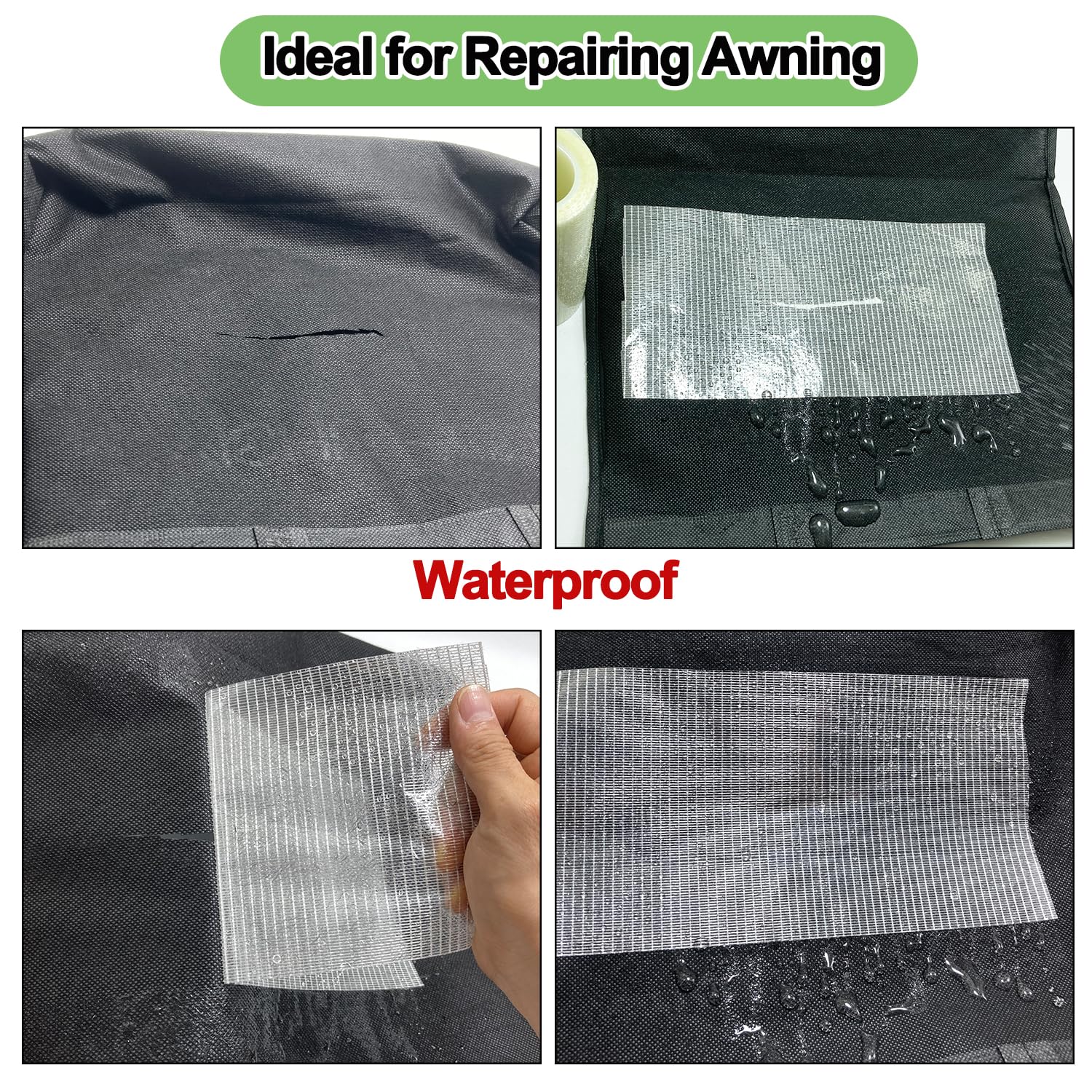 KAIHENG RV Cover Repair Tape, 2.75IN X 23FT Awning Repair Tape, Tent Repair Tape - Image 3