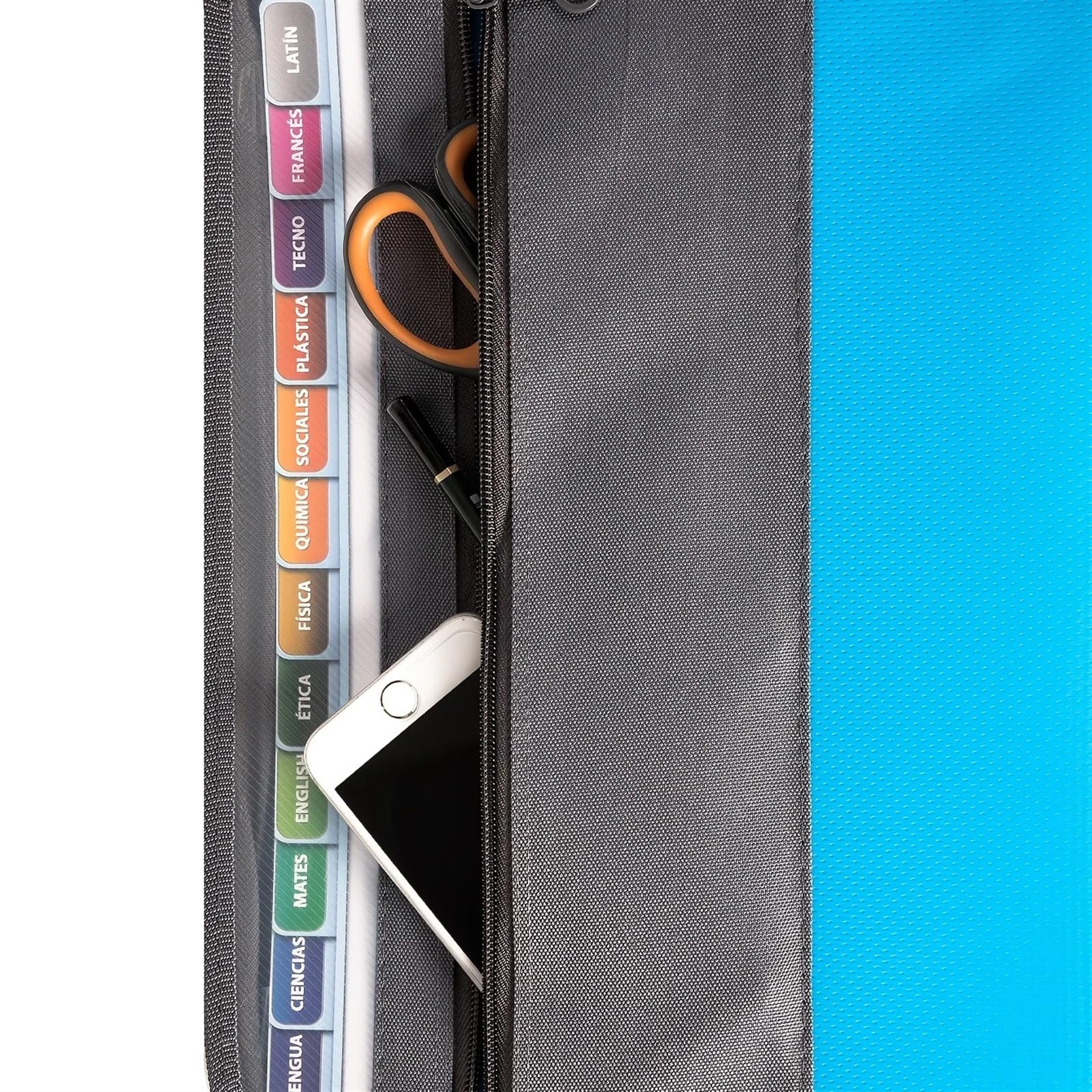 Plastikowy organizer na dokumenty typu harmonijka, 13-kieszeniowy, rozkładany teczka na dokumenty w formie akordeonu, zapinany zamek błyskawiczny(Lake Blue)
