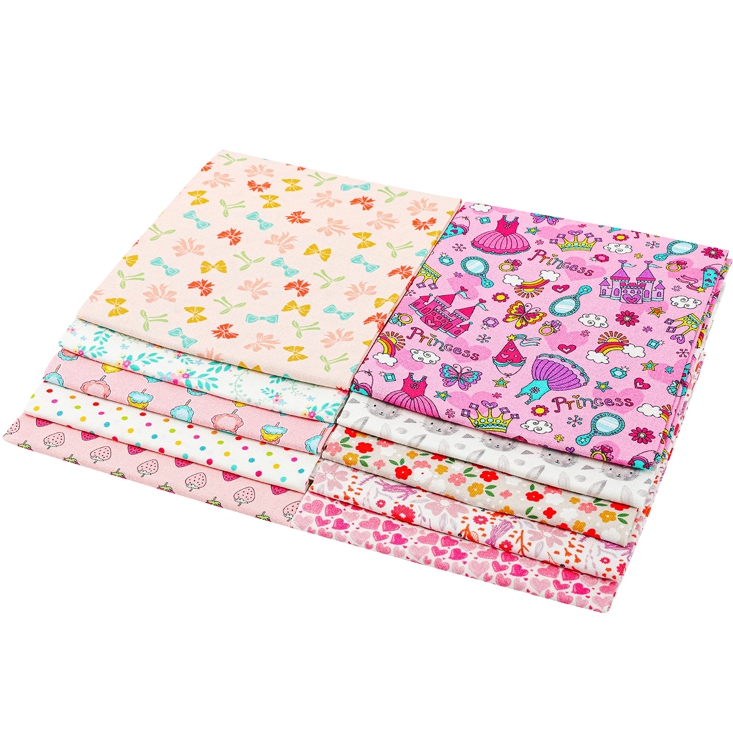 Craftido 10pcs 18”x21”(46x53cm) Fat Quarters Fabric Bundles, Medium Weight 145g, 100% Cotton Fabric for Quilting Sewing - Image 3