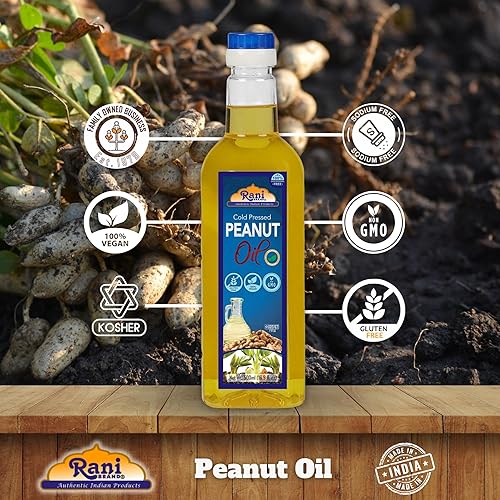 Vista 11 de Rani Peanut Oil 33.8 Ounce (1 Liter) Cold Pressed 100% Natural NON-GMO Kosher Vegan Gluten Free