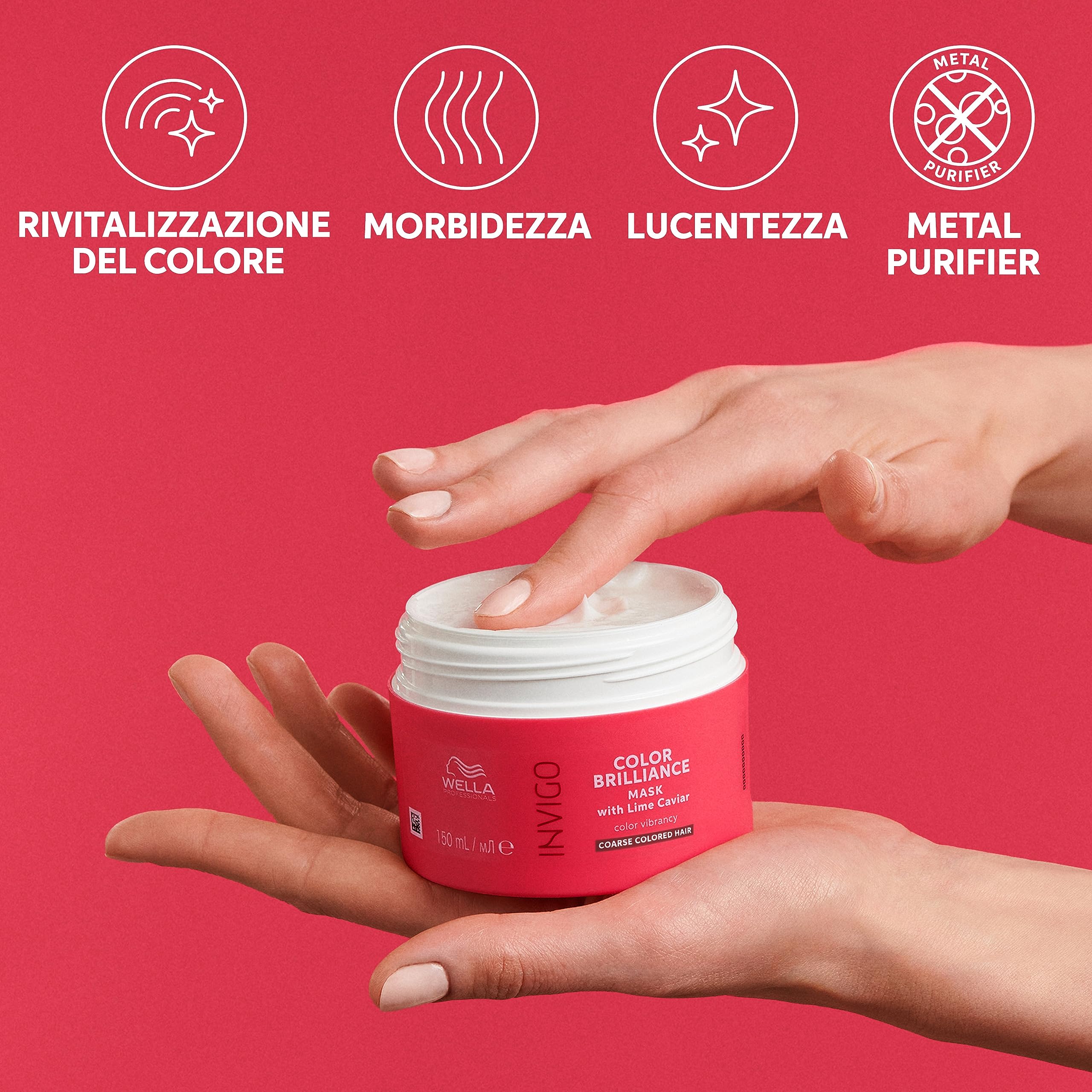 Wella Professionals Color Brilliance Maschera Capelli - Trattamento Protettivo e Illuminante per Capelli Spessi e Grossi - Hair Mask con Vitamina E per Colore Intenso e Brillantezza, 500 ml