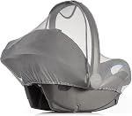 Net Mosquito pour bébé porteur – Insertion d'un siège de voiture pour bébé Mesh Net - Universal Fit, Bassinet et Poussette Qualité Premium: Lavable en machine - gris