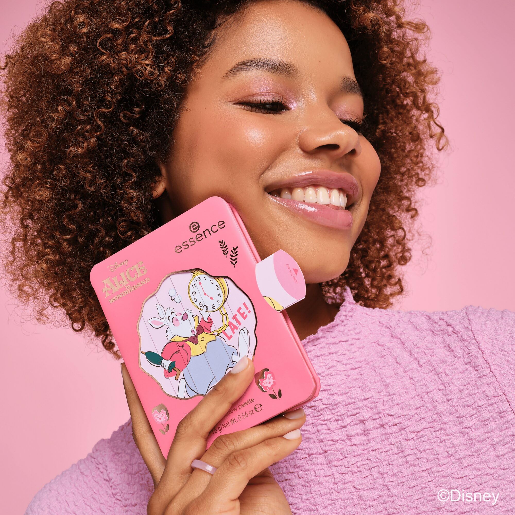 essence Paleta cieni do powiek Disney Alice in Wonderland eyeshadow palette, długotrwały, mocno napigmentowana/y, natychmiastowy wynik, mieniący się, metaliczny (16g)