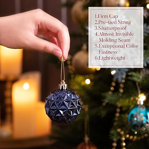 Miniatura 84 de Valery Madelyn Juego de adornos decorativos para árbol de Navidad para otoño, Halloween, 50 unidades de 2.36 pulgadas, rojo, verde y dorado