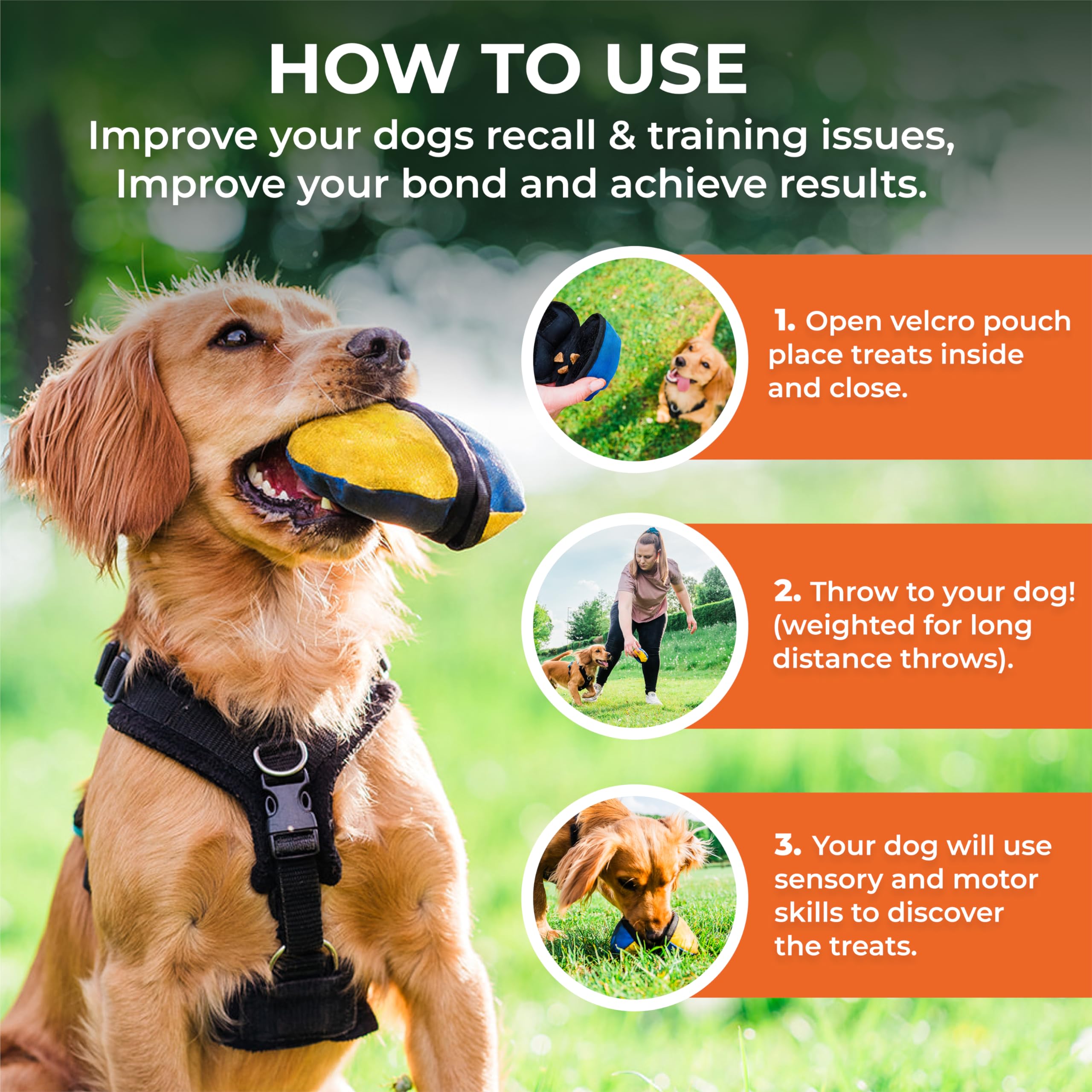 Tug-E-Nuff The Clam – Distributeur de friandises pour Chien Compact avec mécanisme d'ouverture astucieux, idéal pour Le Dressage interactif des Chiens, adapté aux Poches et Taille 11,4 cm
