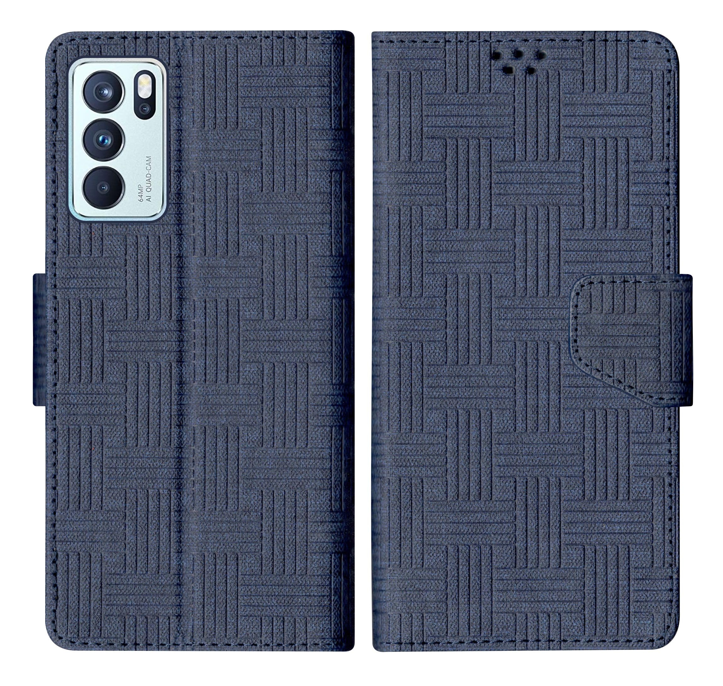 SBMS Flip Cover for Oppo Reno 6 5G / Oppo Reno6 5G Back Cover Case with Magnatic Closure | Inbuilt Stand | Card & Money Pocket (Mat Blue) (B0CCMG714X) Amazon Price History, Amazon Price Tracker