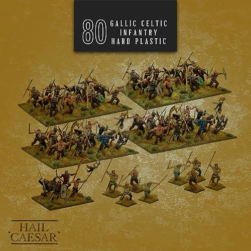 Vista 5 de Wargames Delivered - Warlord Games Hail Caesar's Gallic Wars Army Starter Set, figuras de acción, miniaturas de 1.102 in soldados romanos