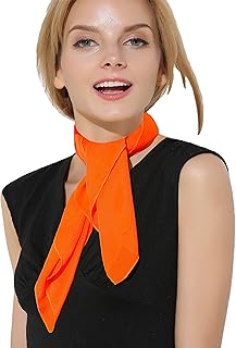Orange Scarf Orange Ascot Fred Jones Costume Scooby Doo Adult Neck Scarf Women Men