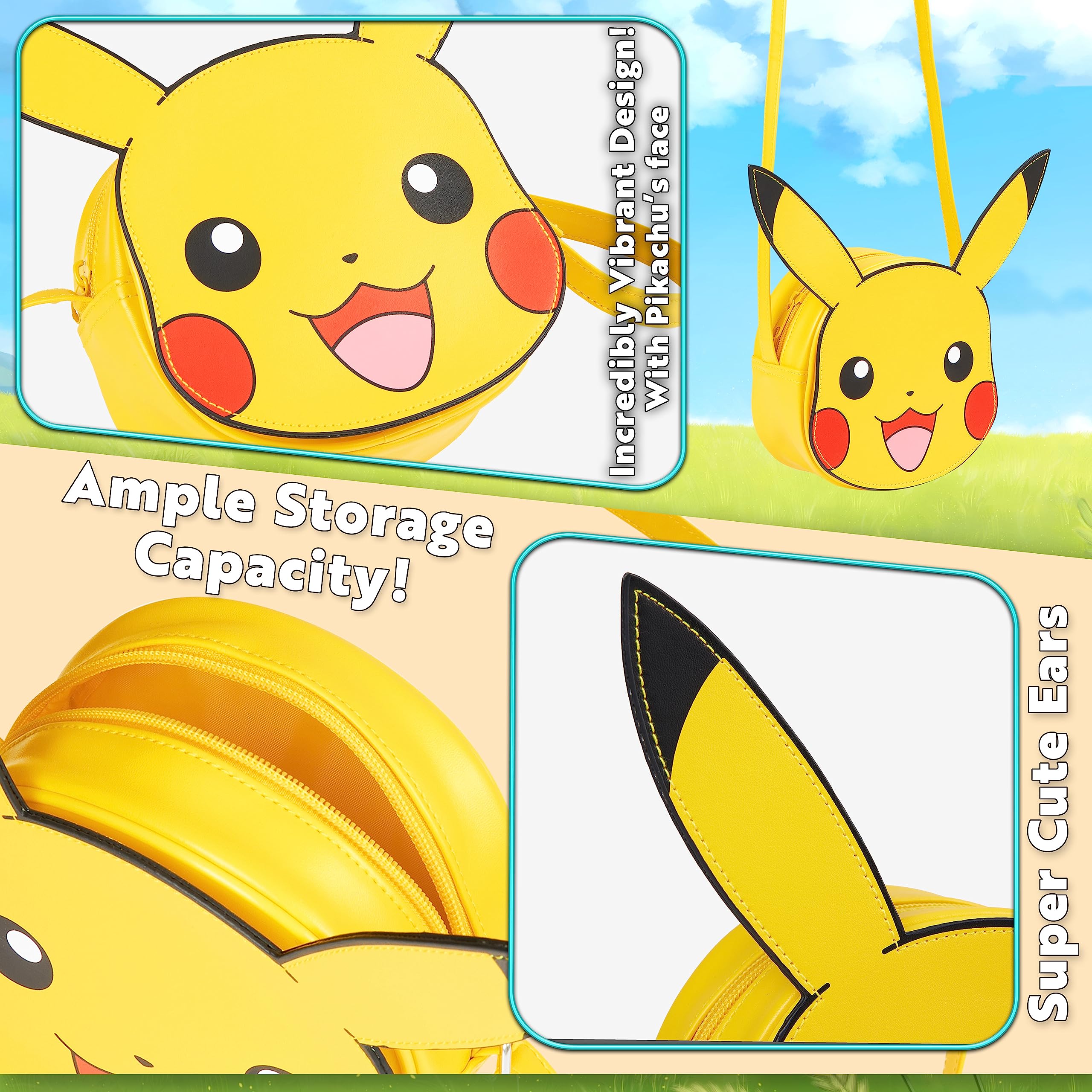 Pokemon Torba na ramię dla dziewcząt Pikachu Torba na ramię Dzieci Dziewczyny Akcesoria Oficjalny Towar Pokemon Prezenty