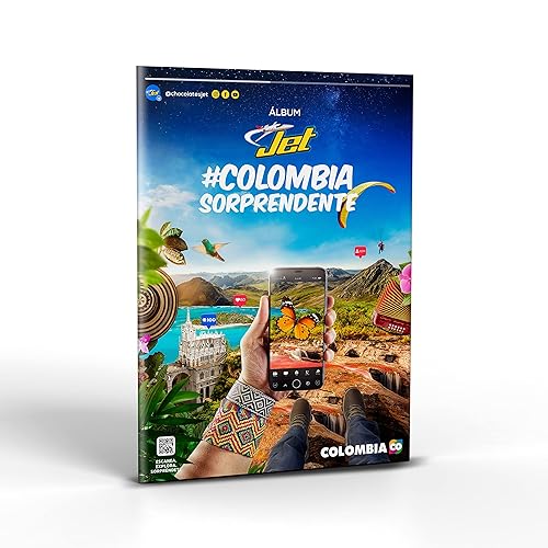 Vista 2 de Barras de chocolate con leche Jet Álbum especial "Colombia Sorprendente" GRATIS La barra de chocolate favorita de Colombia Chocolatina Jet