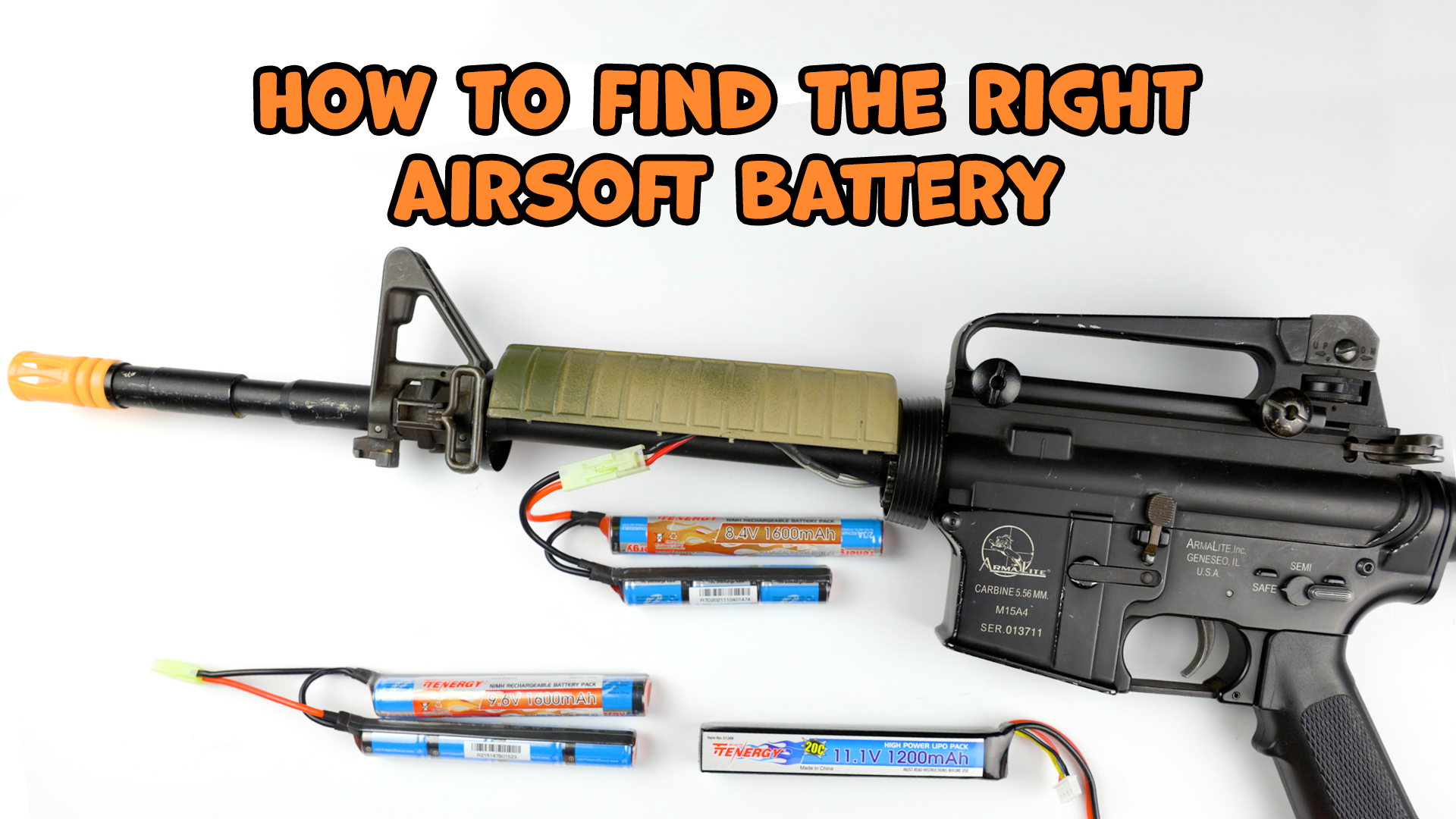 Tenergy 8.4V Airsoft Battery 1600mAh NiMH Nunchuck Battery w/Mini