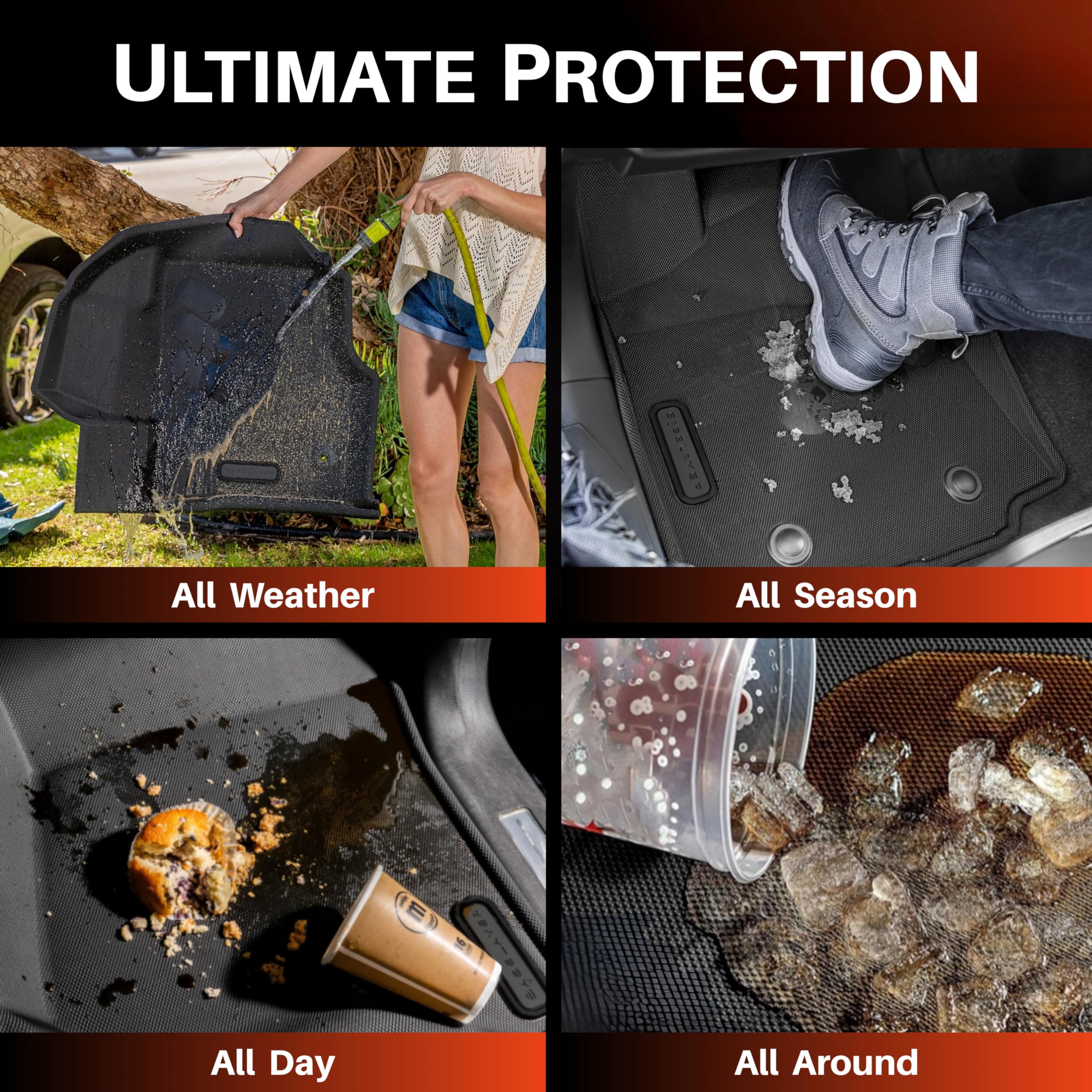 BaseLayer Elite Floor Mats for Ford F150 2015-2025 SuperCrew and 2022-2025 Lightning - Made in USA Precision Fit — view 7