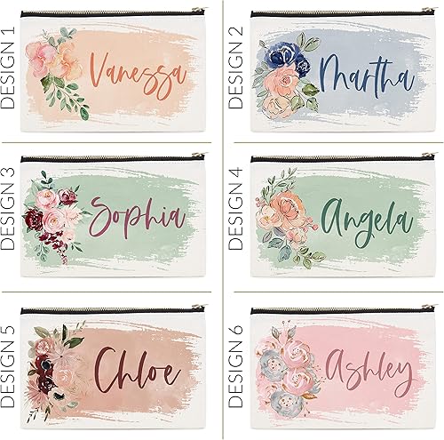 Miniatura 2 de Bolsas de maquillaje personalizadas para mujer, 9 colores, bolsa de cosméticos personalizada, set de regalo de propuesta Bridesmiad, Varios colores,