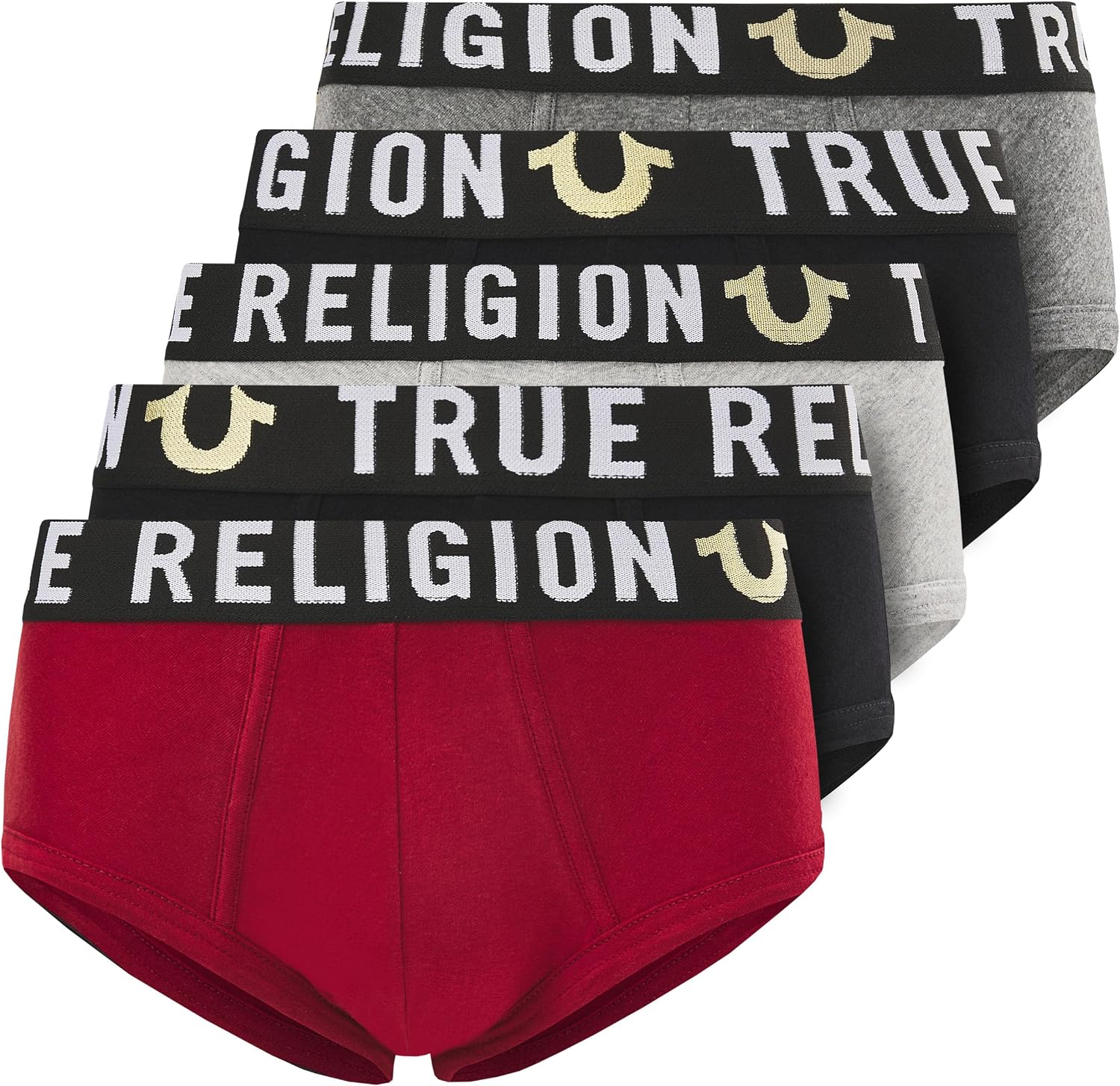 True Religion Mens Underwear 5 Pack Mens Briefs Soft Cotton