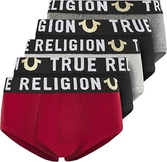 True Religion Mens Underwear 5 Pack Mens Briefs Soft Cotton