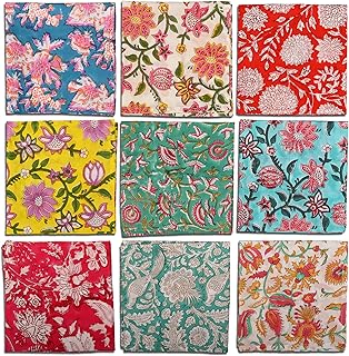 25 Dining Room Decor Ideas with a Modern Glass Table 11 DIYANAIMPEX 10 Pc Cotton Cloth Napkins Hand Block Print Hand Made Size 1...