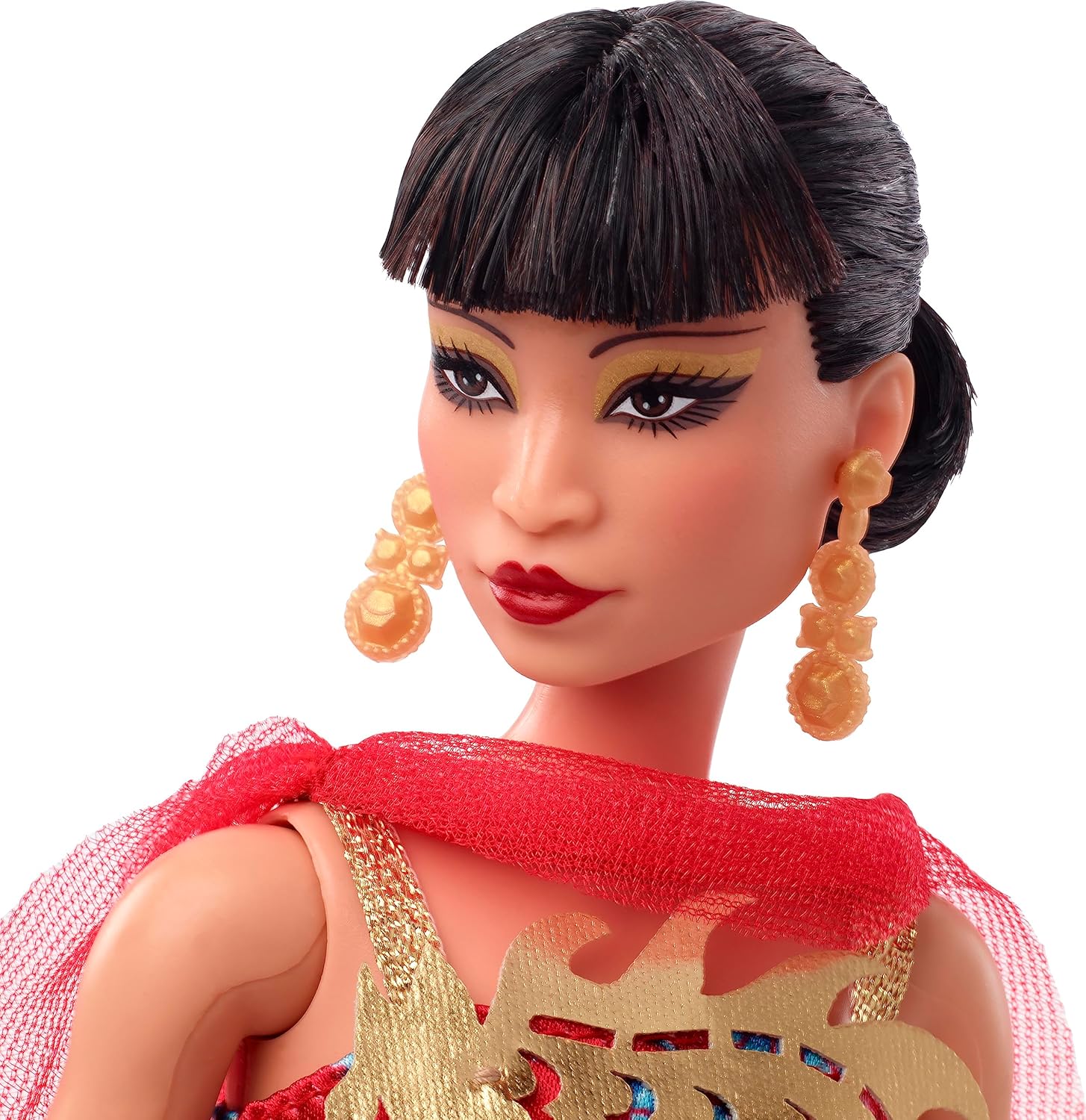 Barbie Inspiring Women Doll, Anna May Wong Collectible Dressed in Red Gown with Golden Dragon Design