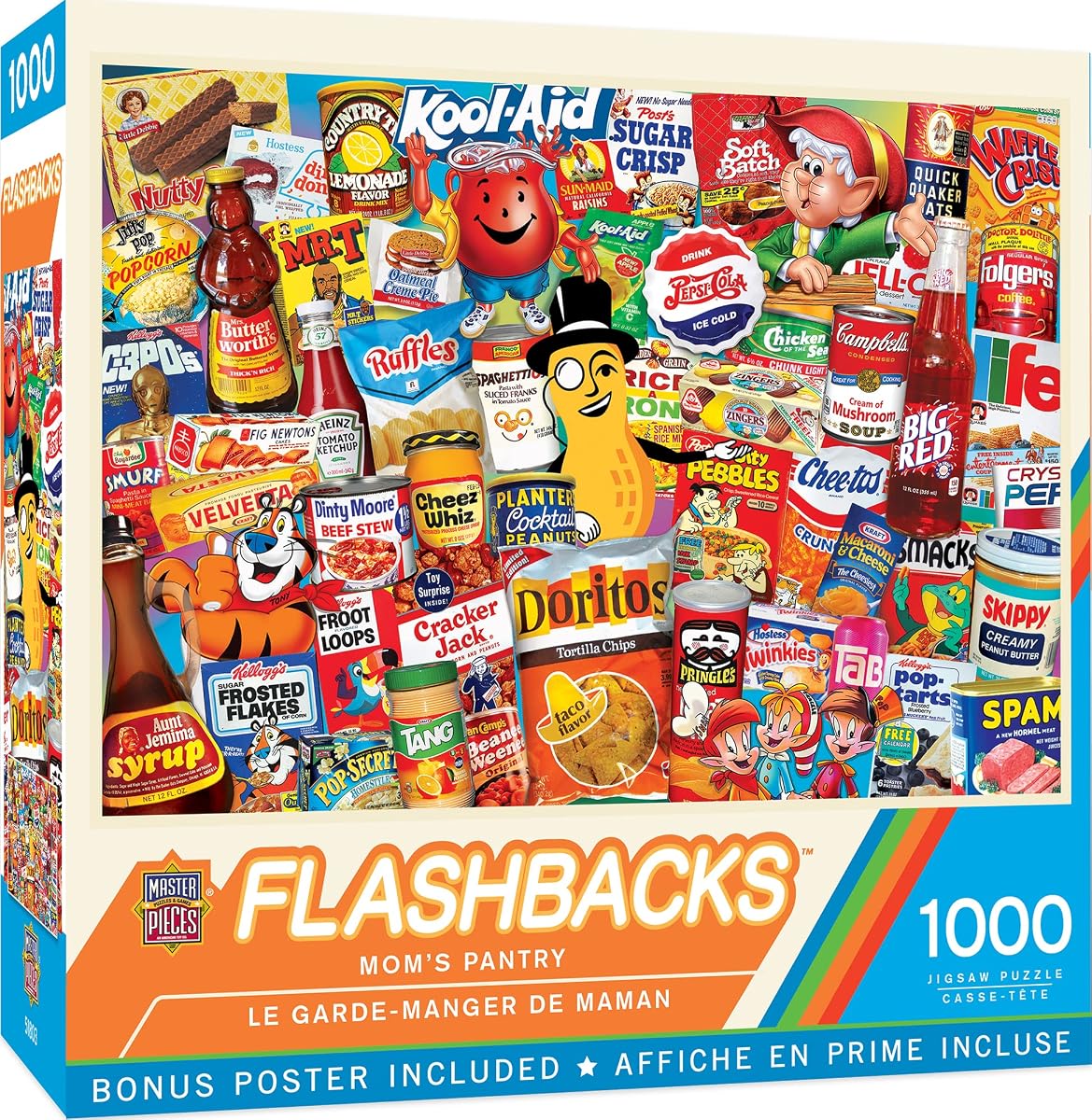 MasterPieces 1000 Piece Jigsaw Puzzle Mom’s Pantry | Vintage Kitchen Art | Vintage kitchen 1000 piece puzzle for adults with random cut pieces, matte finish, poster, recycled board, & fun display art