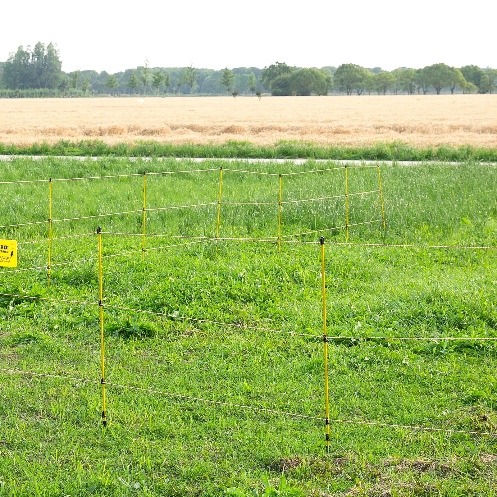20 Postes de Fibra de Vidrio para Valla de Pasto y Valla Eléctrica, Postes Portátiles para Valla de Jardín, Largo 116cm