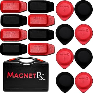 MagnetRX® Biomagnetic Kit - Imanes para Biomagnetismo Médico - Dr Goiz Magnets for Biomagnetism - Assorted Round & Rectangular 2500-5200 Gauss Magnet Pair (16 Mixed Units)