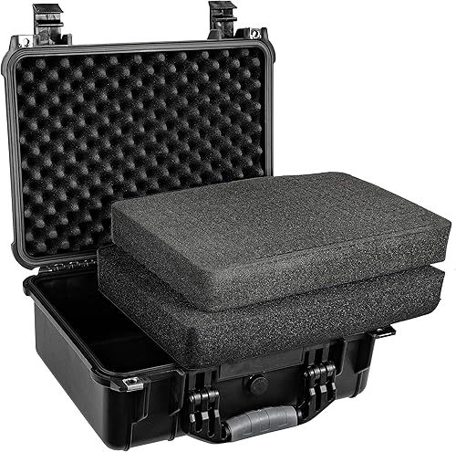 Miniatura 3 de Eylar Engranaje estándar de 16", equipo, estuche rígido para cámara impermeable con espuma TSA Estándares (blanco)