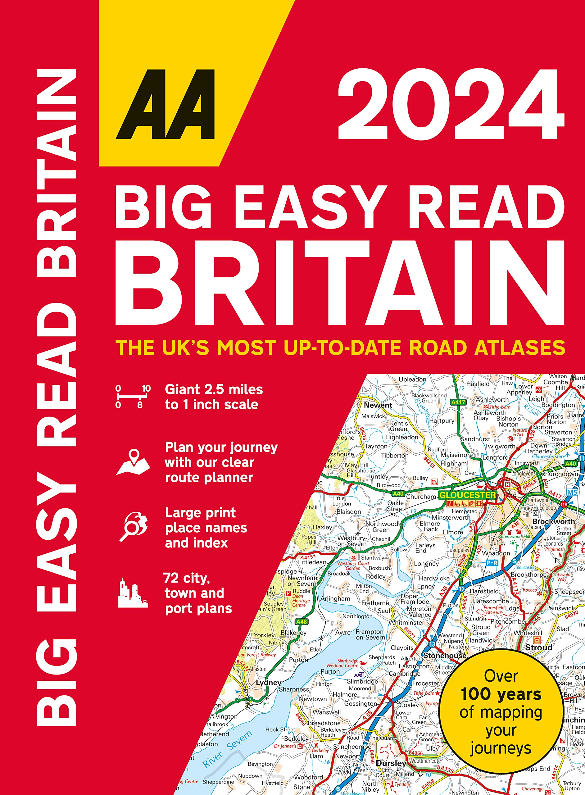 Big Easy Read Britain 2024 Spiral (A3 Atlas) (AA Road Atlas) (UK Road Atlases) (AA Road Atlas Britain) Spiral-bound – 1 Jun. 2023