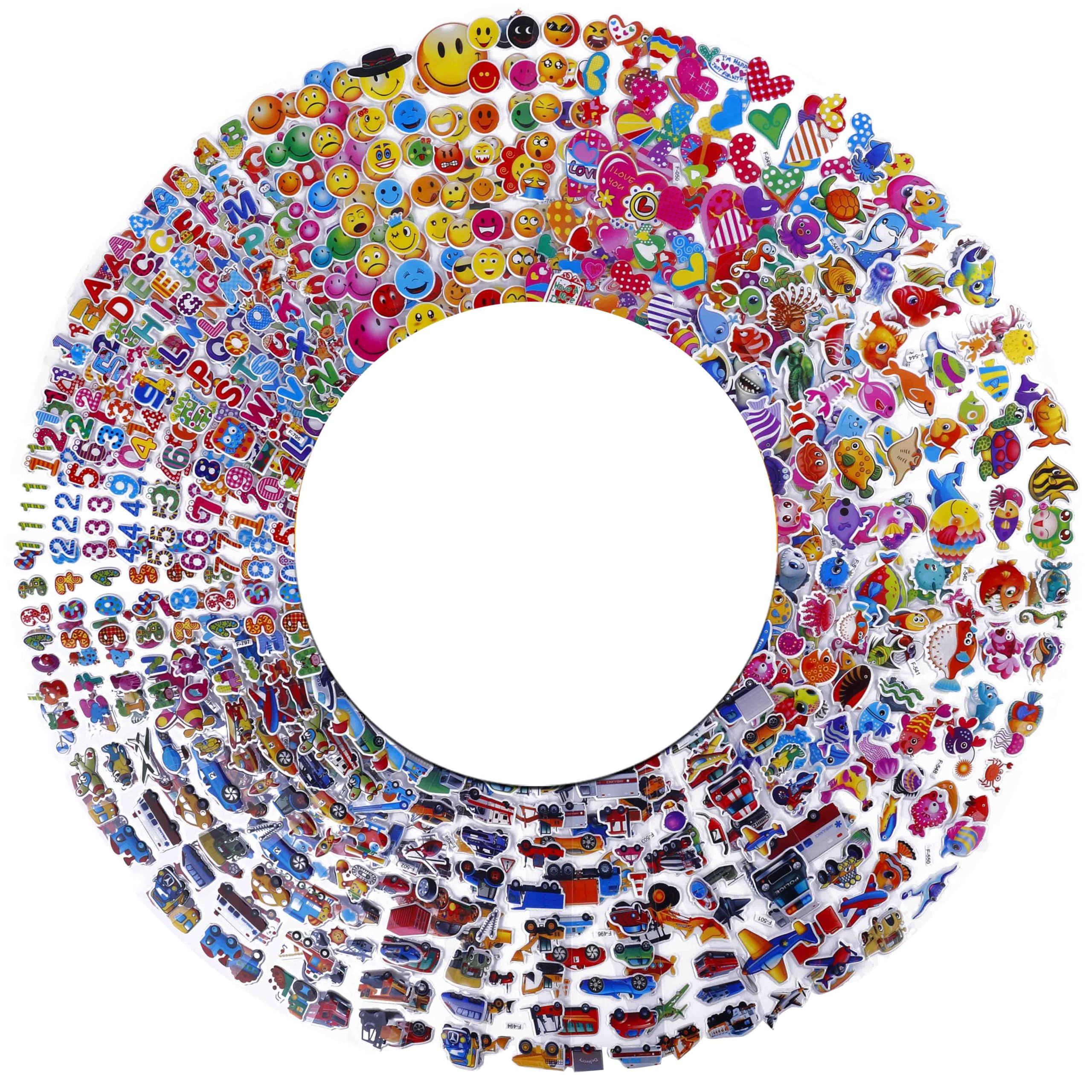 8 Fogli Puzzle Pokemon per Bambini, Adesivi Anime Fai-da-Te, Crea un'Espressione, Divertenti