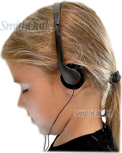 Miniatura 3 de SmithOutlet Paquete de 100 auriculares a granel para estudiantes con conector de 0.138 in para pruebas de aula, biblioteca, laboratorios de