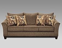 Vista 3 de Roundhill Furniture Juego de sofá y sofá de dos plazas Camero Cafe