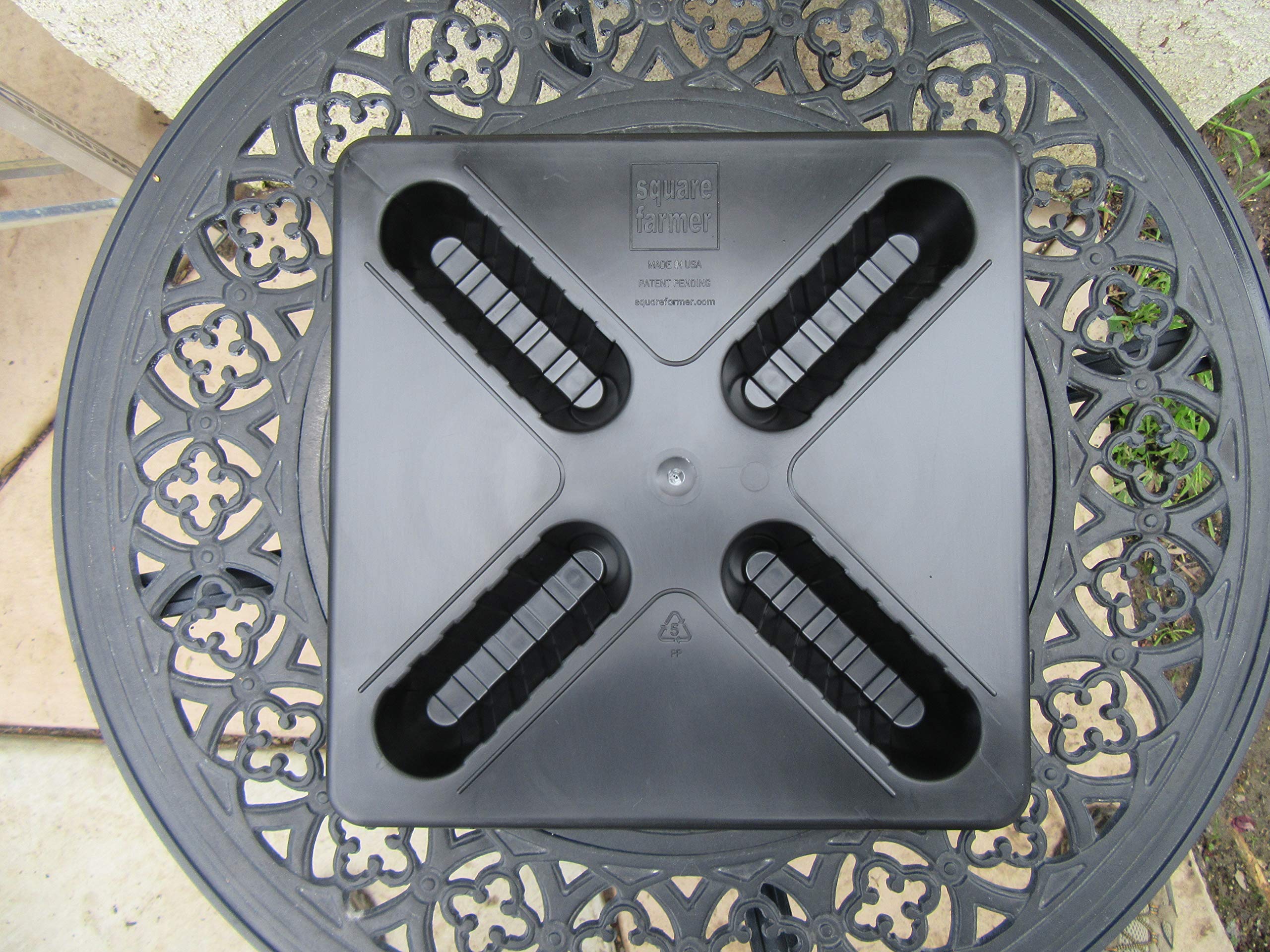 Buy square farmer Black Plastic 10inch drip Tray Drain Table Saucers