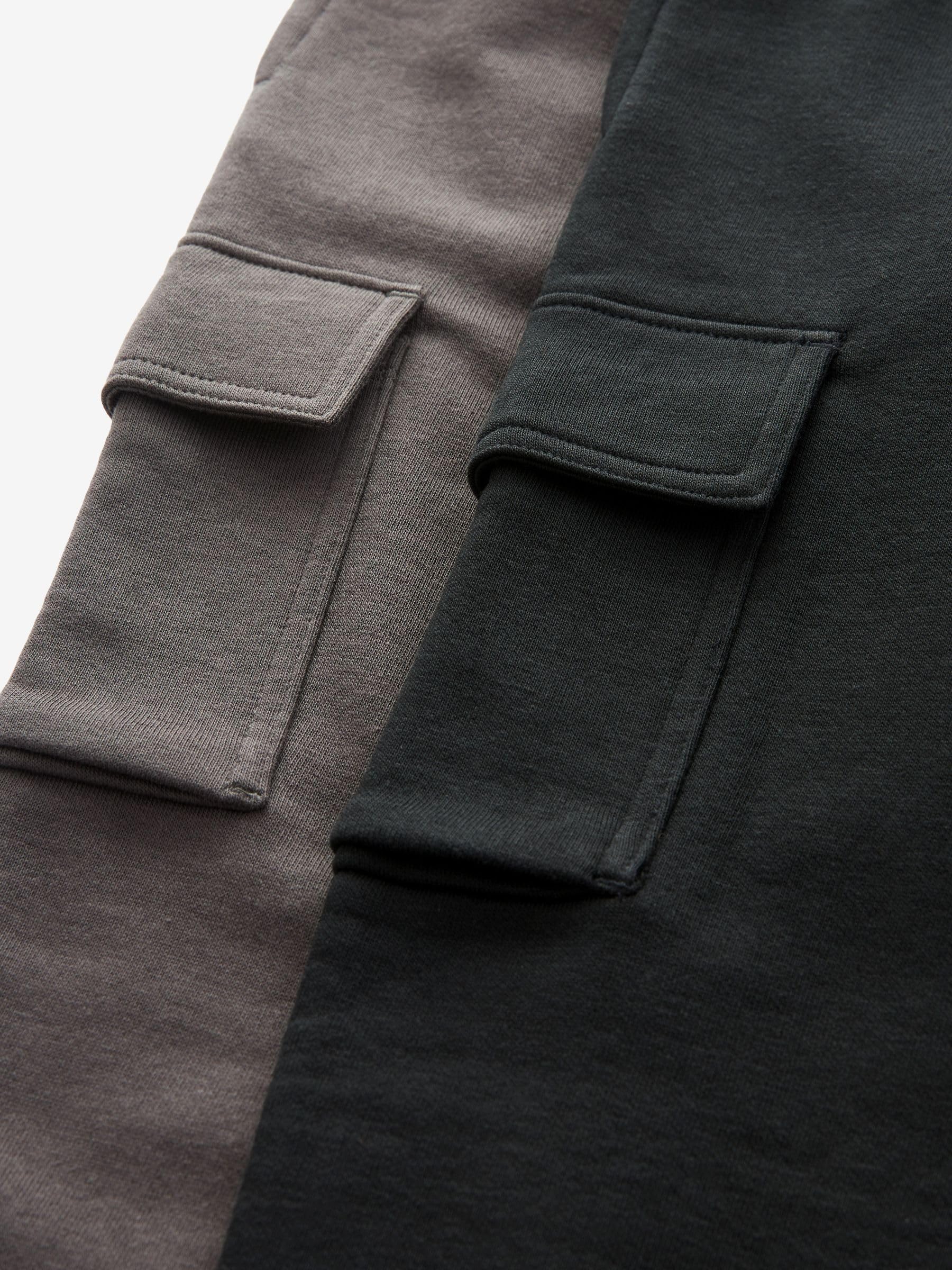 NEXT Niños Pantalones de chándal Cargo Pack de 2 Corte Slim