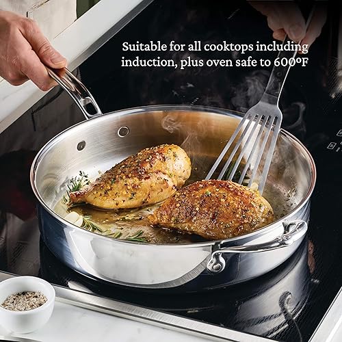 Miniatura 7 de Hestan ProBond Luxe - Juego de utensilios de cocina de 10 piezas, acero inoxidable revestido profesional, construcción ProCore con revestimiento de