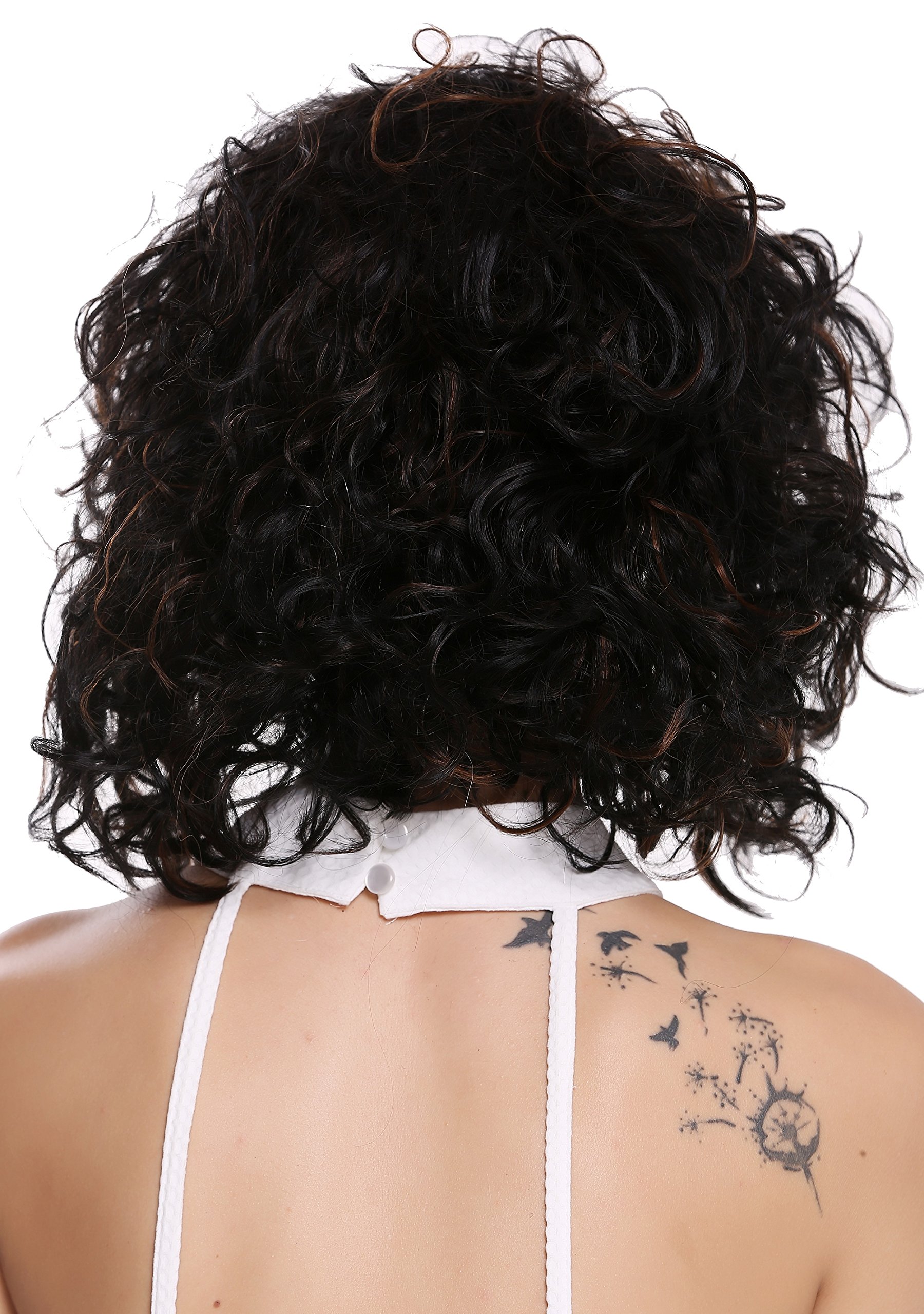 WIG ME UP - DW-2698-2BH30 Lady Quality Wig short shoulder-length wild curls curly voluminous chestnut brown mix highlights streaked - Image 2