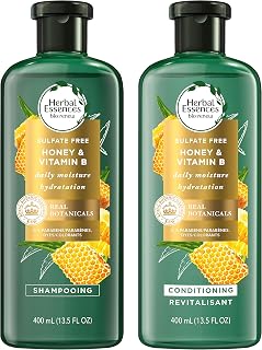 Herbal Essences bio:renew Sulfate-Free Honey & Vitamin B Shampoo and Conditioner Dual Pack, 800 mL, Green