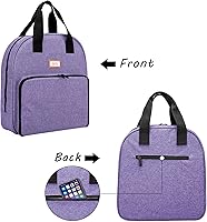 Vista 5 de CURMIO Bolsa de Bordado, Portafolio Portátil para Proyectos de Bordado para Arpones de Bordado, Seda, y Suministros de Punto de Cruz, SOLO LA BOLSA