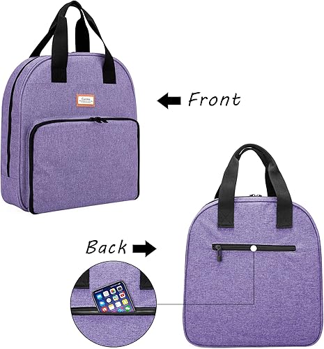 Miniatura 5 de CURMIO Bolsa de Bordado, Portafolio Portátil para Proyectos de Bordado para Arpones de Bordado, Seda, y Suministros de Punto de Cruz, SOLO LA BOLSA,