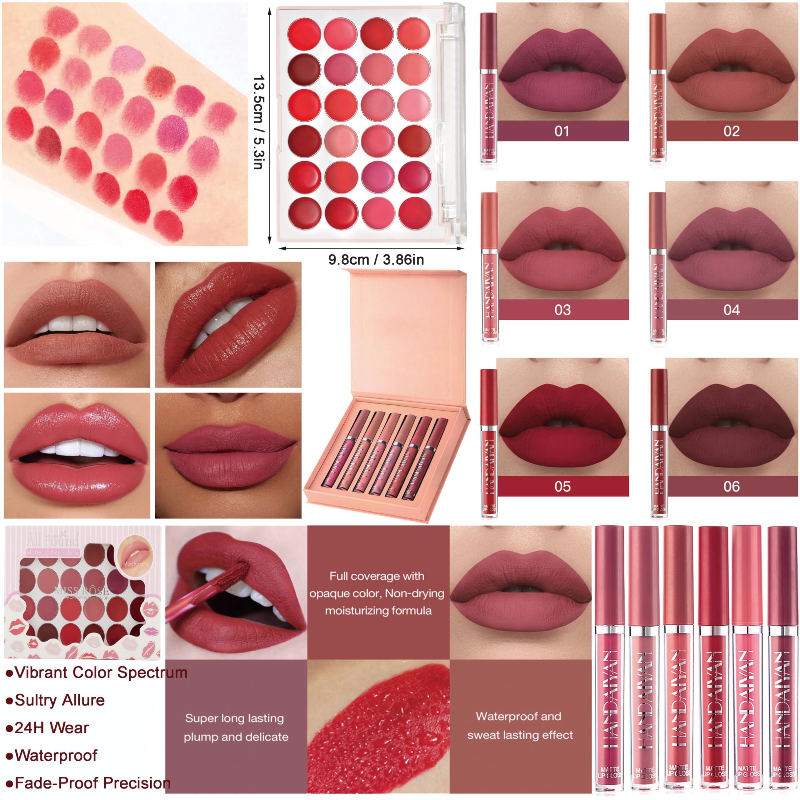 Set Maquillaje Mujer - Estuche Maquillaje con 2 Colores Sobredimensionados Paleta Sombra de Ojos - Portátil Kit Maquillaje Mujer para Adolescentes y Adultas