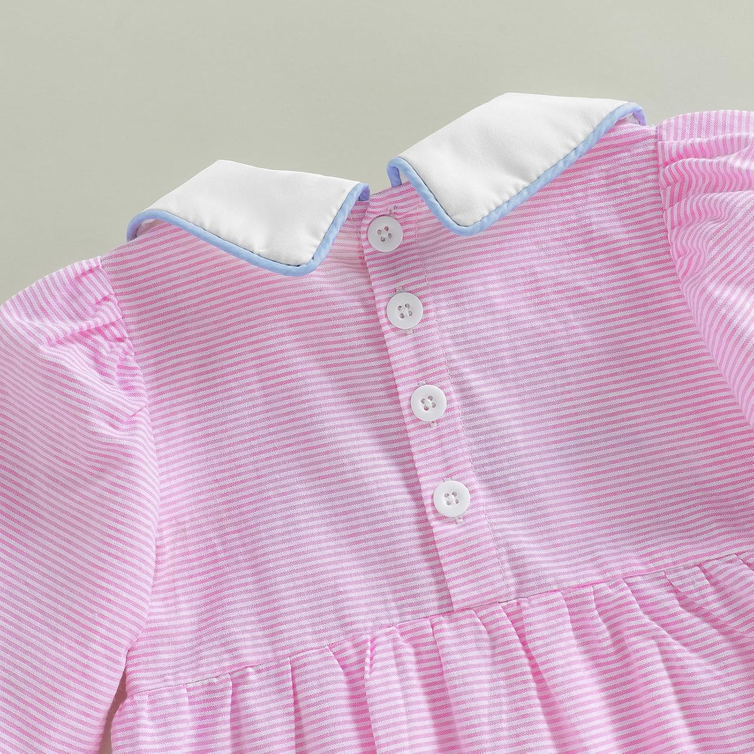 Biayxms Newborn Baby Girl Embroidery Bow Heart Rompers Puff Long Sleeve Bubble Jumpsuit Infant Girls Valentines Outfits - Image 6