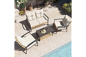 Laussaint Home All-Weather Wicker Conversation Set