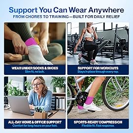 Modvel Foot & Ankle Brace Socks for Sprained Ankle Compression Sleeve - Plantar Fasciitis Relief Brace, Foot Support for pain Women & Men - Tendonitis & Arthritis Feet Sleeve, Stabilizing Ankles Wrap
