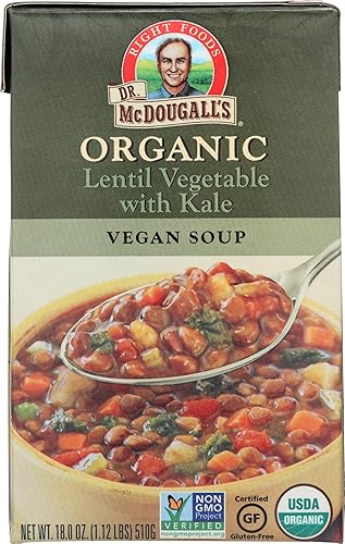 Dr. Mcdougall's Sopa orgánica de verduras de lentejas, 18 onzas