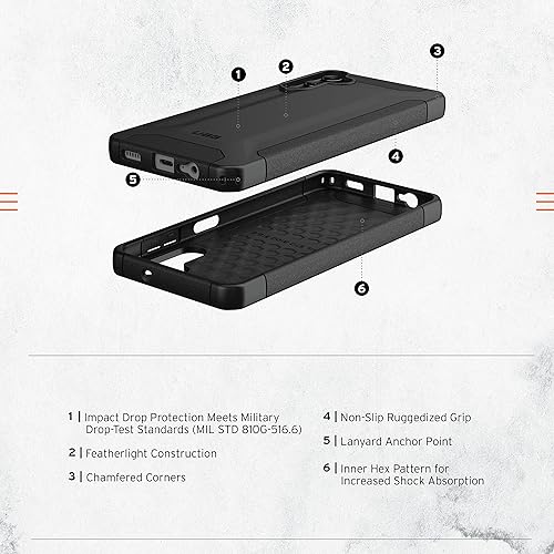 Miniatura 2 de URBAN ARMOR GEAR UAG - Funda protectora diseñada para Samsung Galaxy A14 5G color negro resistente ligera delgada resistente a los impactos y a las