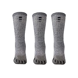 MERIWOOL Merino Wool Hiking Socks for Men and Women - 3 Pairs Midweight Cushioned - Warm n Breathable (X-Large, Gray)