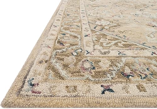 Miniatura 3 de Loloi Beatty Collection - Alfombra tradicional oriental de 2.3 x 3.9 pies, color beige