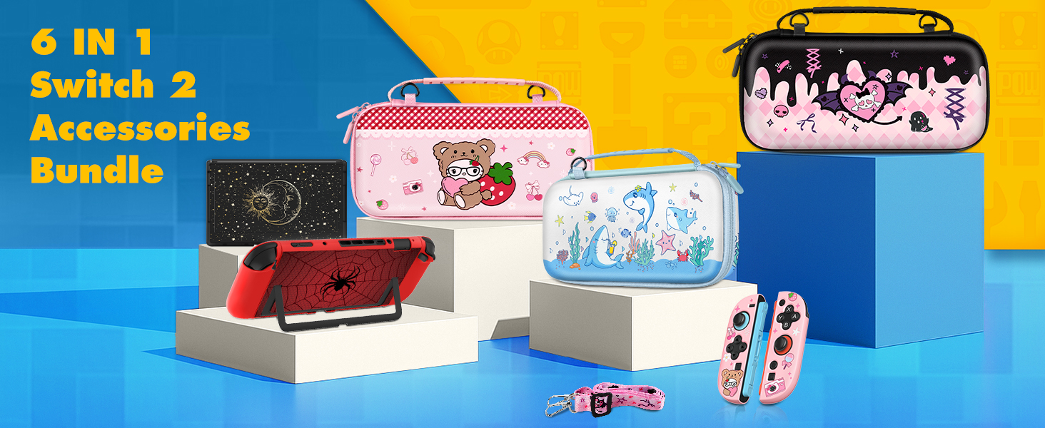 Nintendo Switch 全部乗せセット Amazon.com: Gurgitat 6in1 Kits Accessories Bundle for Nintendo