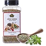 Cerez Pazari Dried Thyme Whole Leaves, Premium Grade Natural Thyme, Freshly Packed Seasonings, Non-GMO, Gluten-Free, No Preservatives, 6.35 oz.